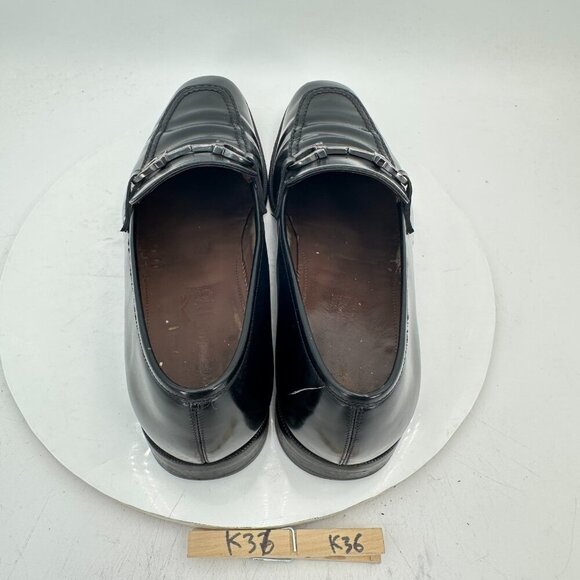 Salvatore Ferragamo Men Size 9.5 D Black Leather Horsebit Loafer Dress Shoes - Picture 9 of 11